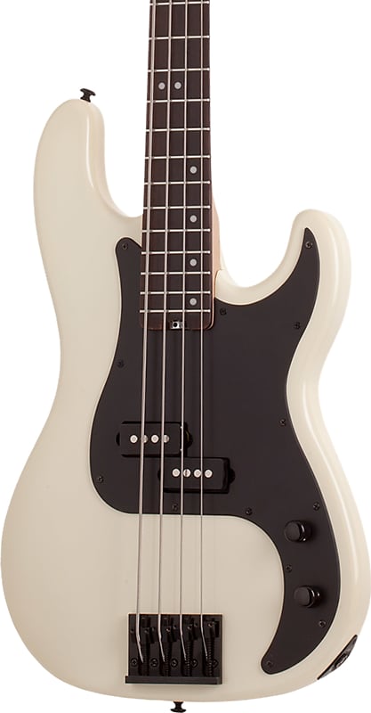 Schecter P-4 4-String Bass Guitar, Ivory image 1