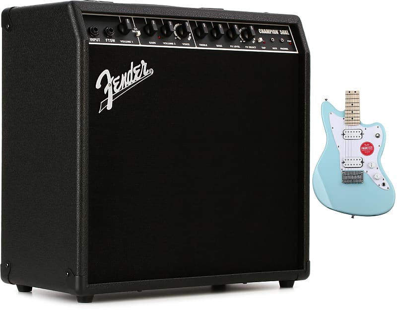 Fender Champion 50XL 1x12" 50watt Combo Amp Bundle with Reverb