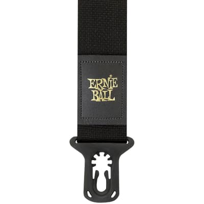 Ernie Ball Poly Lock Guitar Strap Black 2 in. image 2