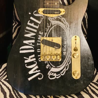 Outlaw Guitar Co. - Baritone Jack Daniels Tribute - Ebonized Pine Baritone Telecaster image 2