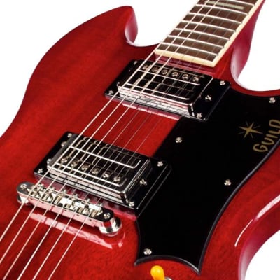 Guild S-100 Polara Cherry Red Electric Guitar image 5