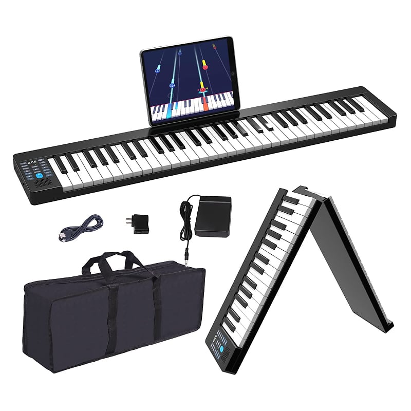 Gymax 61 Key Digital Piano Recital MIDI Keyboard Black 