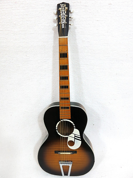 Vintage 1960s Old Kraftsman Silvertone Musical Note Acoustic Guitar Sunburst Kay Perfect Starter Guitar Or Gift Plays well Tight Action Near Mint!!! image 1