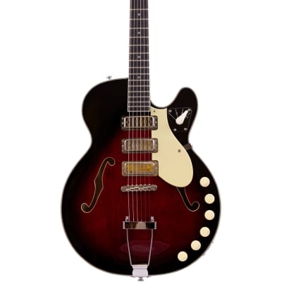 Airline H59 - Vintage Redburst - Semi-Hollow Electric Guitar - NEW! image 1