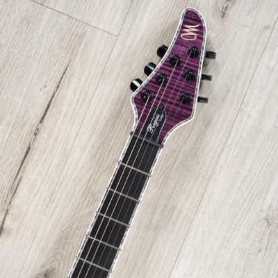 Mayones Regius Core 6 Guitar, Velvetrone Ironside & Solium Pickups, Trans Dirty Purple Gloss image 8