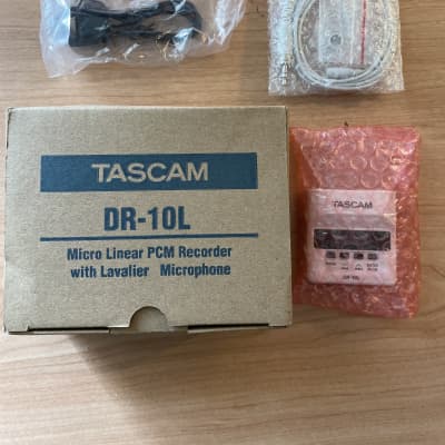 Tascam DR-10LW Portable Stereo Lavalier Mic Recorder - White image 1