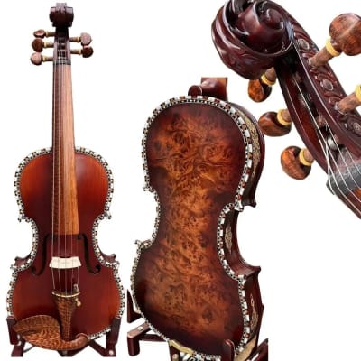 SONG Master 5 string Violin 4/4,Bird's eye wood Shell Purfling,Great sound #15780 for sale