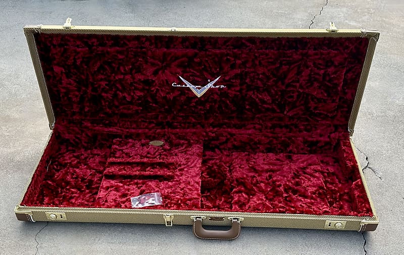 Fender Custom Shop Strat Tele Tweed Hard Shell Guitar Case Reverb
