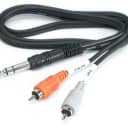 Hosa TRS203 9.8' 1/4" TRS to Dual RCA Insert Cable