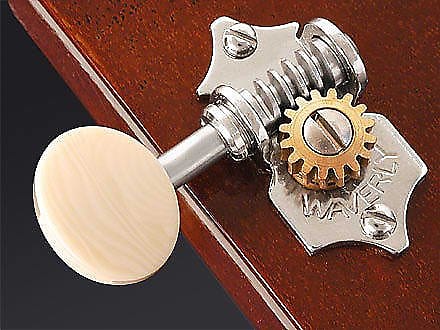 Waverly Guitar Tuners with Ivoroid Knobs, for Solid Pegheads