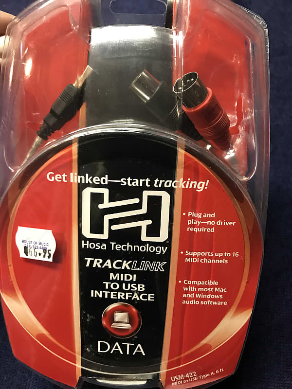 Hosa Track link MIDI to USB type A interface cable 6ft Reverb