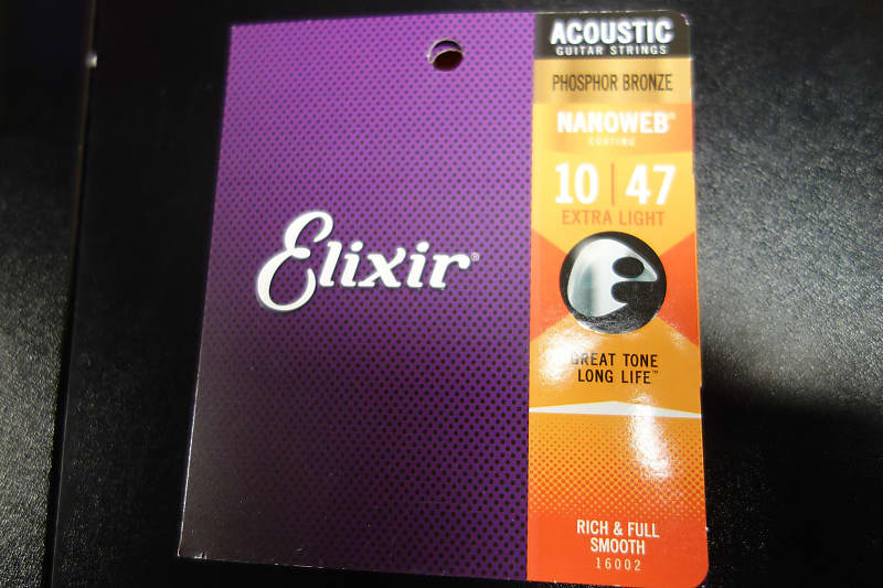 Elixir Strings Acoustic Phosphor Bronze with NANOWEB 10-47 image 1
