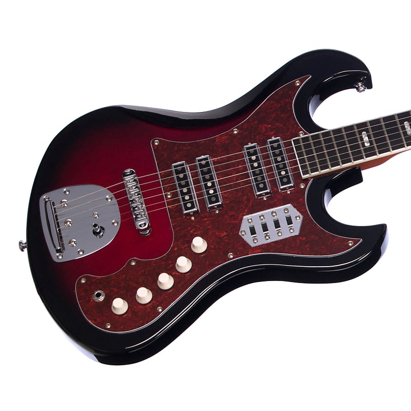 Eastwood Guitars SD-40 Hound Dog - Redburst - Hound Dog Taylor Kawai / Teisco -inspired Electric Guitar - NEW! image 1