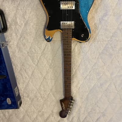 Luthier Built - Fender / JHGW Telecaster Deluxe 2023 - Frost Gold / J Masics Blue Sparkle Super Relic image 7