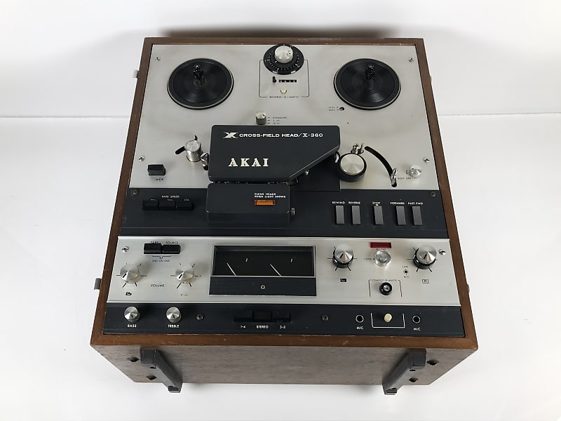Vintage Akai X-360D X Cross-Field Head Reel to Reel Player  			