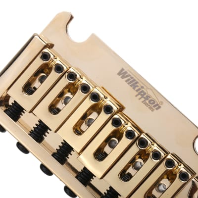 Wilkinson 52.5mm(2-1/16 inch) Full Block ST Guitar Tremolo Bridge 2-Point Fits MIM USA STRATS Gold image 4