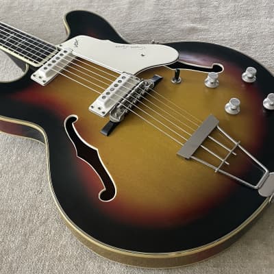 1966 Vox Super Lynx Sunburst Hollowbody Electric Guitar + OHSC Case Made in Italy image 8