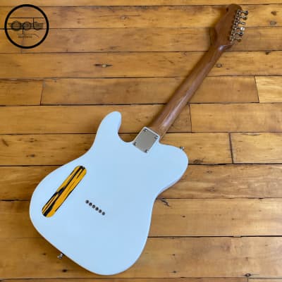 OPT Guitars - Cyfres 1 - T Style - Natural White / Orange Tiger image 3