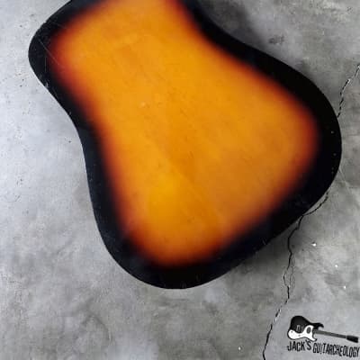 Luthier Special: Harmony / Teisco / Conrad MIJ Acoustic Guitar Husk Project (1970s Sunburst) image 8