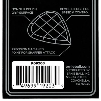 ERNIE BALL 9203 Prodigy Mini Pick Pack 2,00mm Plektren (6Stück), weiss Bild 3