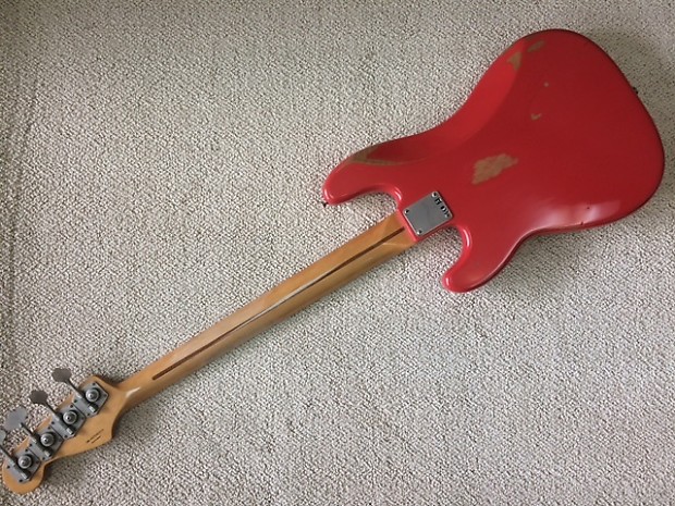 Fender Road Worn 50's P-Bass Fiesta Red | Reverb Fender Road Worn 50's P-Bass Fiesta Red | Reverb