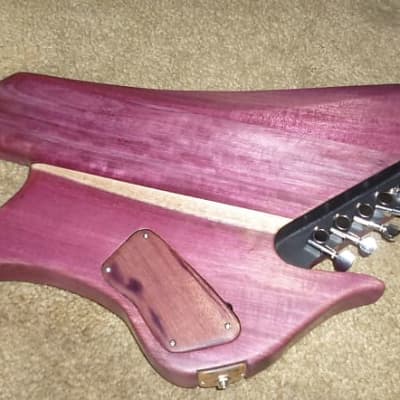 private stock Tree of Life guitar/bass,ultra rare,solid purpleheart neck thru+fanned, 7,8,9or10 strings image 7