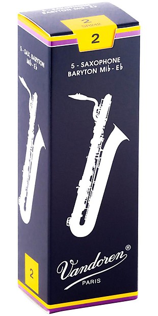 Vandoren SR242 Traditional Baritone Saxophone Reeds - Strength 2 (Box of 5) image 1