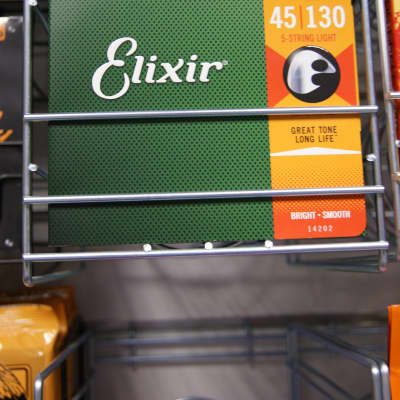 Elixir 14202 Nanoweb coated 5 string bass guitar set 45-130 image 3