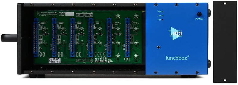 API 500-6B 6-slot 500 Series Lunchbox Bundle with API 5B1 500 Series Blank 1-Slot Panel - Black image 1