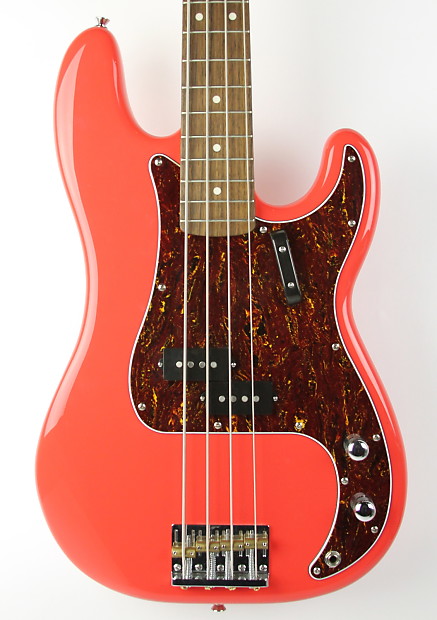 Squier precision bass fiesta best sale red