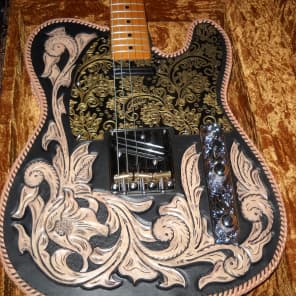 Fender/ Scarecrow Guitars Custom handtooled leather wrapped JD telecaster w/ Joe barden Pickups image 18