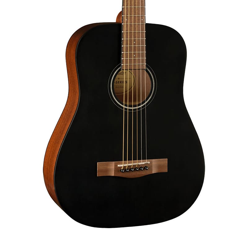 Fender Limited Edition FA-15 3/4 Size Steel String Acoustic Guitar w/ Gig  Bag, Black