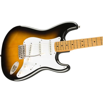 Squier by Fender Classic Vibe '50s Stratocaster Guitar, Maple, 2-Color Sunburst image 2