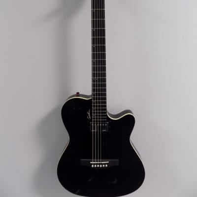 Godin A6 Ultra HG Electric Acoustic Guitar w/ Gig Bag - Black High-Gloss image 3