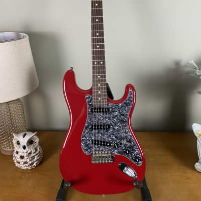 JK Partscaster S-Type Electric Guitar – Red image 1