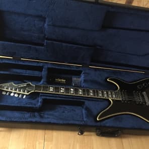 Schecter Avenger 2003 Black and Hard Case Reverb