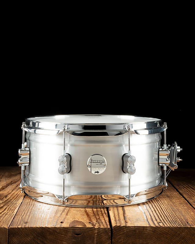 PDP 6.5"x14" Concept Series Brushed Aluminum Snare Drum - Free Shipping image 1