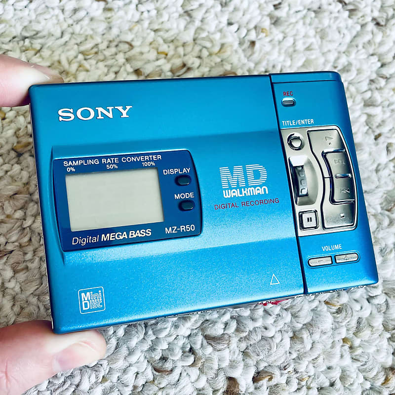 RARE] Sony MZ-R50 Walkman MiniDisc Player, Excellent Blue