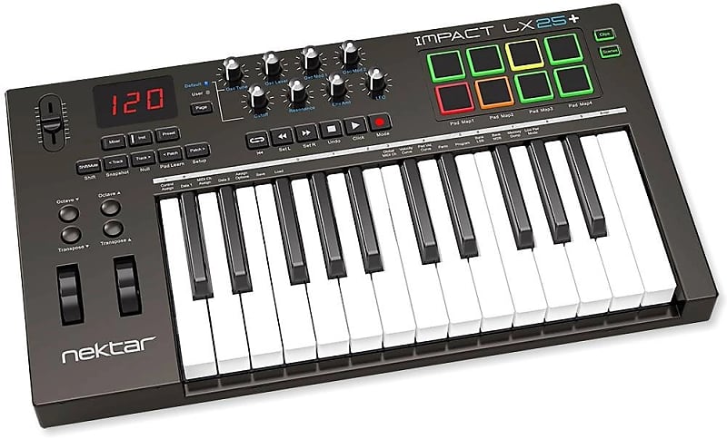 Nektar Impact LX25+ 25 note USB keyboard controller w/DAW