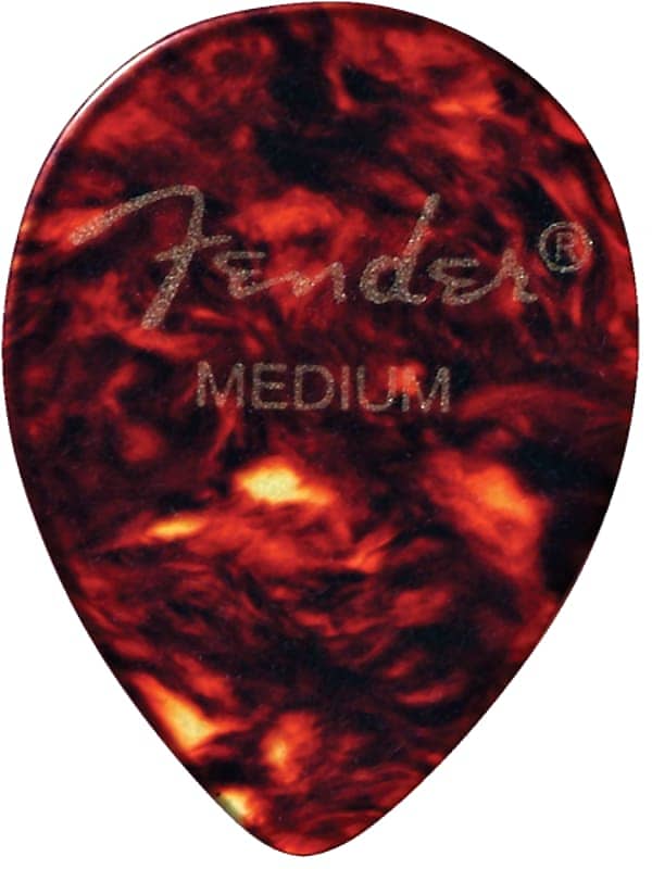 Genuine Fender 358 Shape Guitar Picks, Celluloid, Shell, Medium (12 Pack) image 1