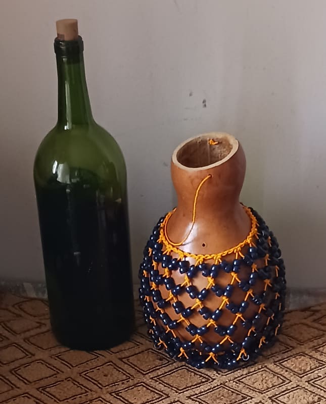 Sekere (small Yoruba-style netted gourd rattle) | Reverb
