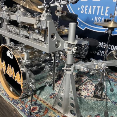DW/Hart Dynamics Rick Allen's Def Leppard, 2002 "X" Tour Drum Set (#3). Autographed by the whole band. Authenticated! image 15