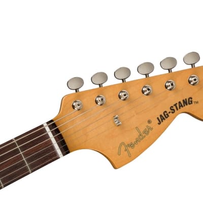 Fender Kurt Cobain Jag-Stang Electric Guitar Rosewood FB Fiesta Red image 6