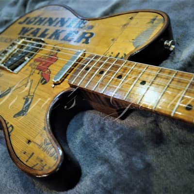 Walla Walla Guitar Company Maverick Vintage wood Johnnie Walker 2017 image 7