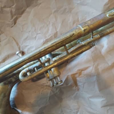 Conn brass baritone horn, USA, Fair condition, with mouthpiece image 10
