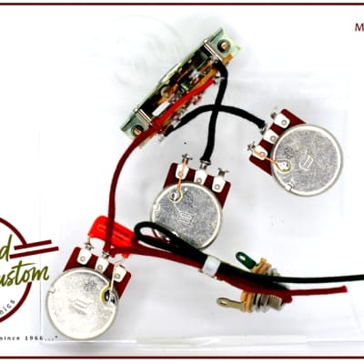 Hoagland Custom Handcrafted HH Style Stratocaster Wiring - 2 Volumes, 1 Tone - Orange Drop Cap image 1