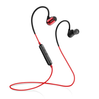 Edifier W295BT Plus IPX5 Water Resistant Bluetooth Earphones Volume and Playback Controls - Red image 1