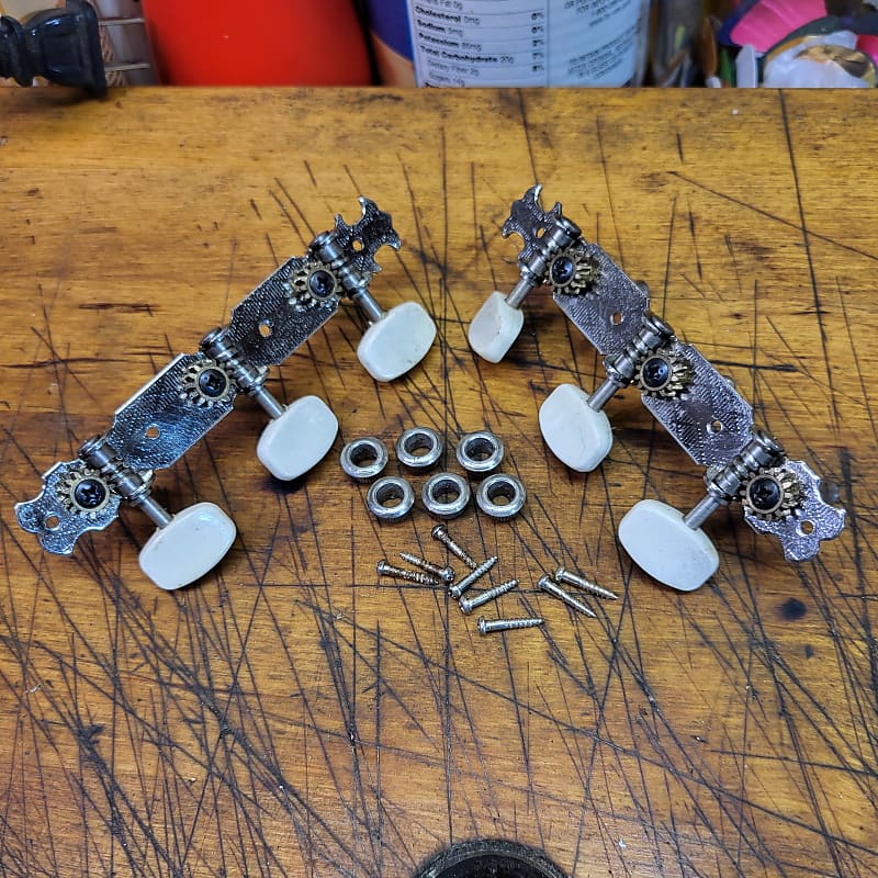 Tuners Vintage RARE 1970's 3x3 Open Back Guitar Tuners Reverb