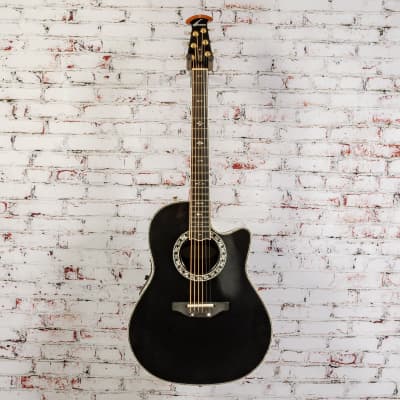 Ovation Custom Legend C779LX Acoustic-Electric Guitar, Black w/ Original Case x5142 (USED) image 2
