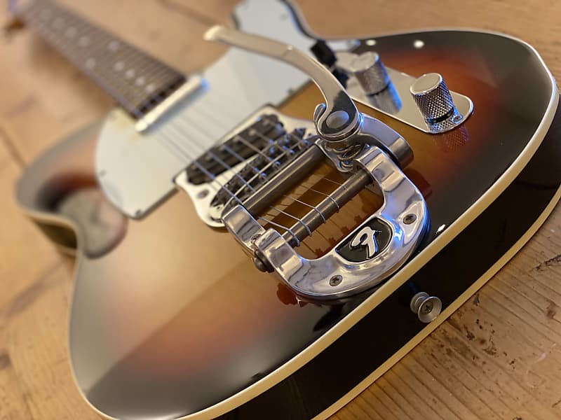 Fender Japan Telecaster Fully Bound '62 Custom Reissue w/ Factory Bigsby US  Pups 2007 Three Tone Sunburst CIJ MIJ